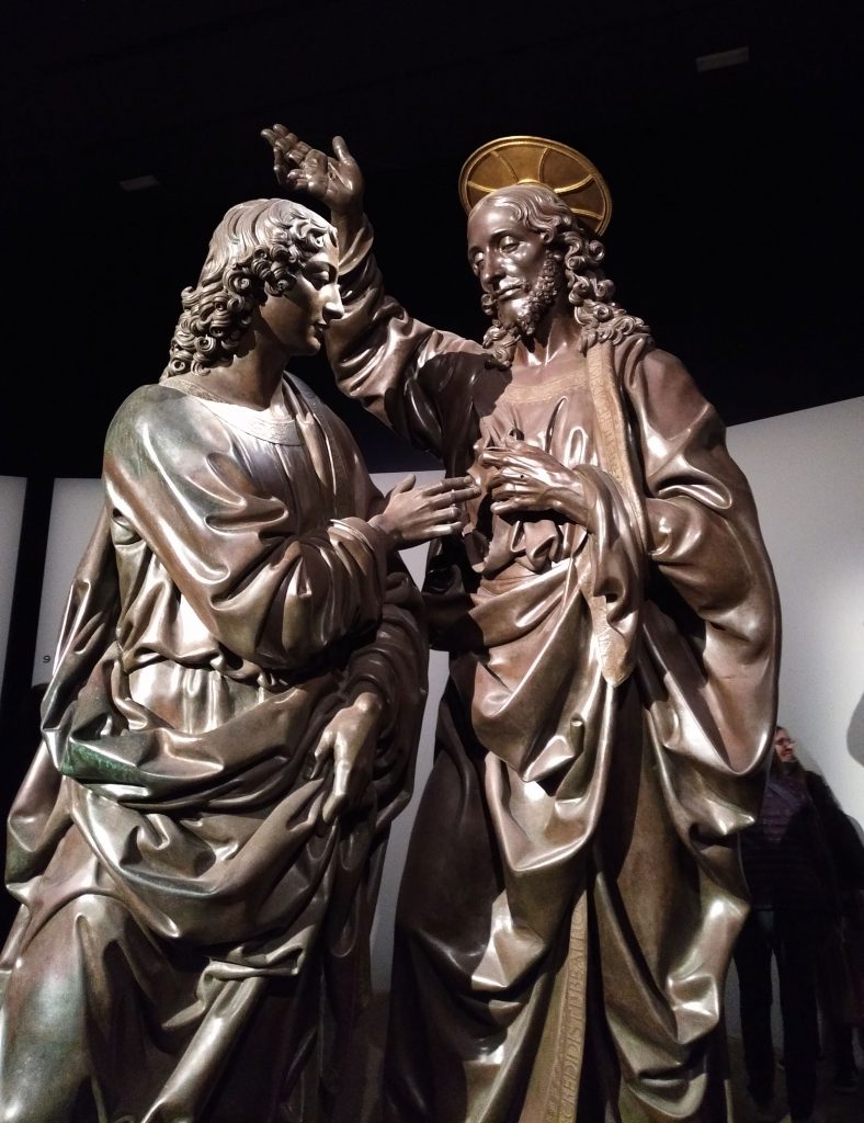 Statue du Christ avec saint Thomas